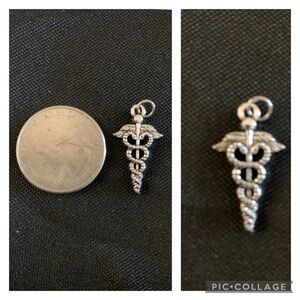 Medical Charm, Silver Tone for necklace, bracelet, pens, purse, keychains, NWT